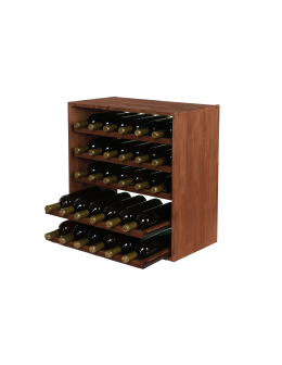 Modułowy Regał na Wino RW61 (5 Wysuwanych Leżni) – Brązowe Drewno - produkt 2