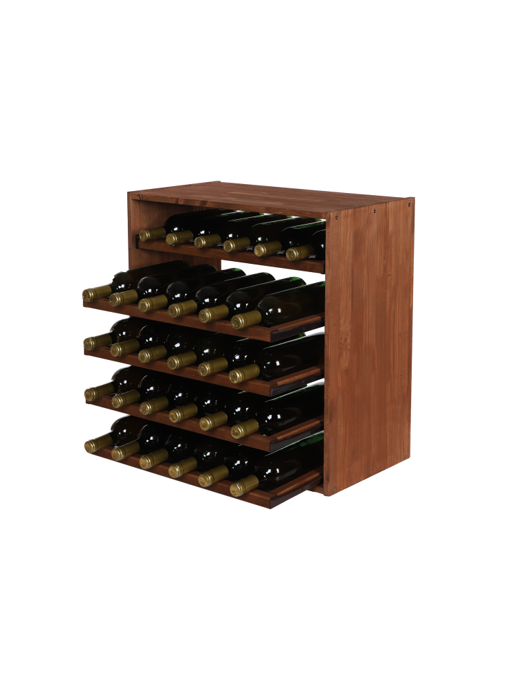 Regały - Modułowy Regał na Wino RW61 (5 Wysuwanych Leżni) – Brązowe Drewno - product b2b.wamar.biz 5