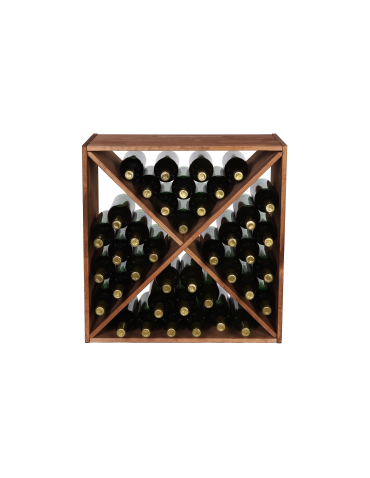 Regały - Modułowy Regał na Wino RW61 (Półki X1) – Brązowe Drewno - product 3