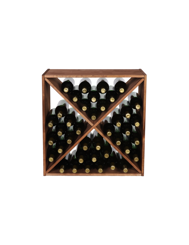 Regały - Modułowy Regał na Wino RW61 (Półki X1) – Brązowe Drewno - product b2b.wamar.biz 3