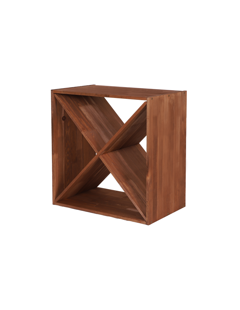 Regały - Modułowy Regał na Wino RW61 (Półki X1) – Brązowe Drewno - product b2b.wamar.biz 4