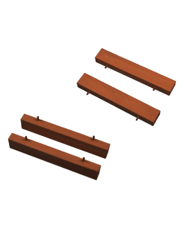 Podstawki/ Nogi do Regałów na Wino RW61 (2 szt.) – Brązowe Drewno