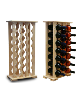 Regał na Wino RW-12/ 20 Butelek - Naturalne Drewno