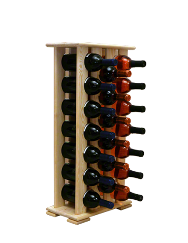 Regały - Regał na Wino RW-12/ 20 Butelek - Naturalne Drewno - product 5