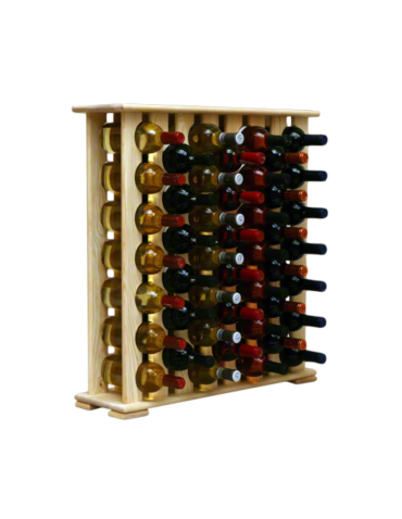 Regał na Wino RW-12/ 46 Butelek - Naturalne Drewno