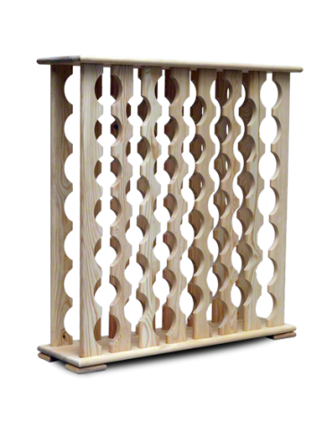 Regały - Regał na Wino RW-12/ 46 Butelek - Naturalne Drewno - product 4