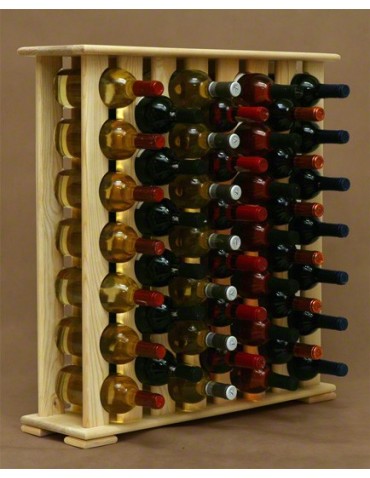 Regały - Regał na Wino RW-12/ 46 Butelek - Naturalne Drewno - product 5