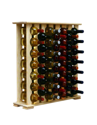 Regały - Regał na Wino RW-12/ 46 Butelek - Naturalne Drewno - product 6