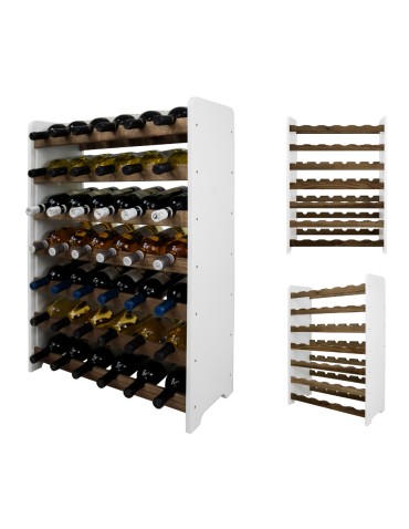 Dębowy regał na wino RW-20 /42 butelki/ – White & Dark Oak