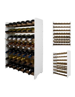 Dębowy regał na wino RW-20 /42 butelki/ – White & Dark Oak