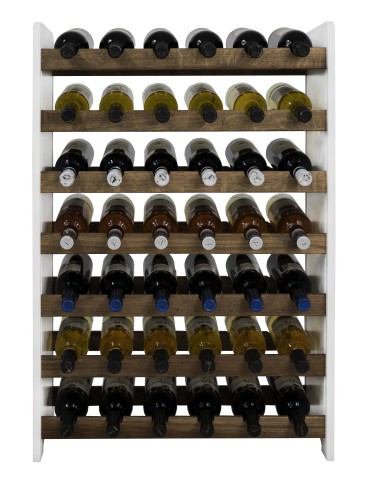 Regały - Dębowy regał na wino RW-20 /42 butelki/ – White & Dark Oak - product 3