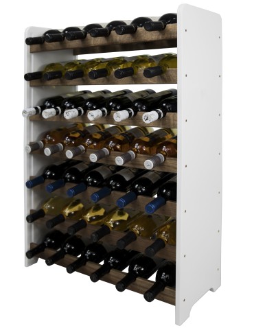 Regały - Dębowy regał na wino RW-20 /42 butelki/ – White & Dark Oak - product 4