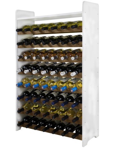 Regały - Dębowy regał na wino z półką RW-20 /56 butelek/ – White & Dark Oak - product 4