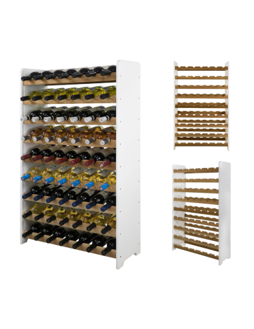 Dębowy regał na wino RW-20 /63 butelki/ – White & Light Oak