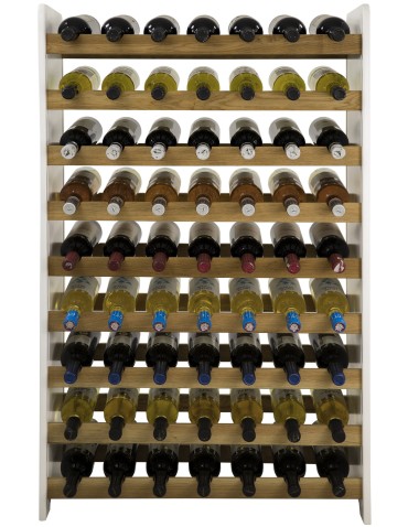 Dębowy regał na wino RW-20 /63 butelki/ – White & Light Oak - product 2