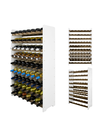 Dębowy regał na wino RW-20 /63 butelki/ – White & Dark Oak