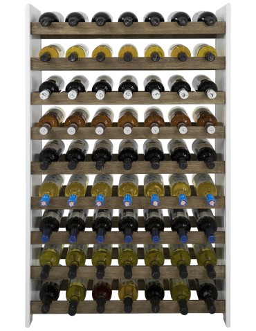 Regały - Dębowy regał na wino RW-20 /63 butelki/ – White & Dark Oak - product 3