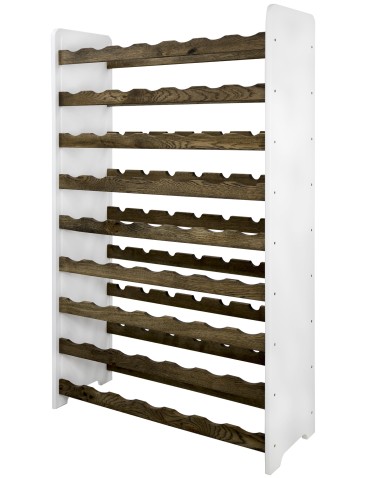 Regały - Dębowy regał na wino RW-20 /63 butelki/ – White & Dark Oak - product 5