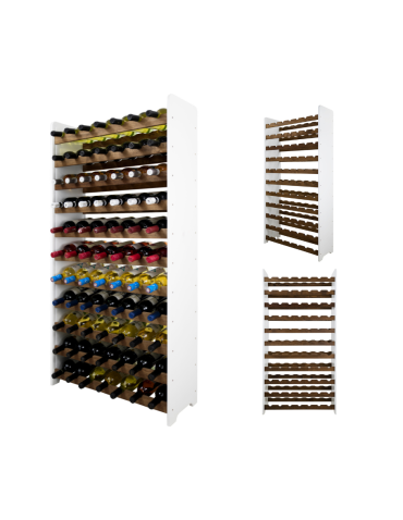 Dębowy regał na wino RW-20 /77 butelek/ – White & Dark Oak