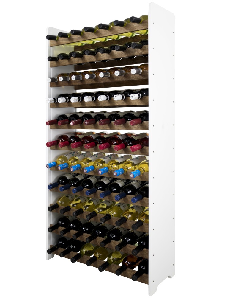 Regały - Dębowy regał na wino RW-20 /77 butelek/ – White & Dark Oak - produkt b2b.wamar.biz 3