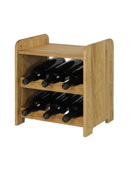 Dębowy Regał na Wino z Półką RW-22/6 butelek/ Olejowany