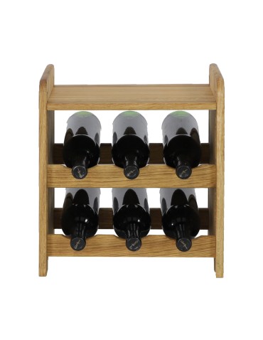 Regały - Dębowy Regał na Wino z Półką RW-22/6 butelek/ Olejowany - product 4
