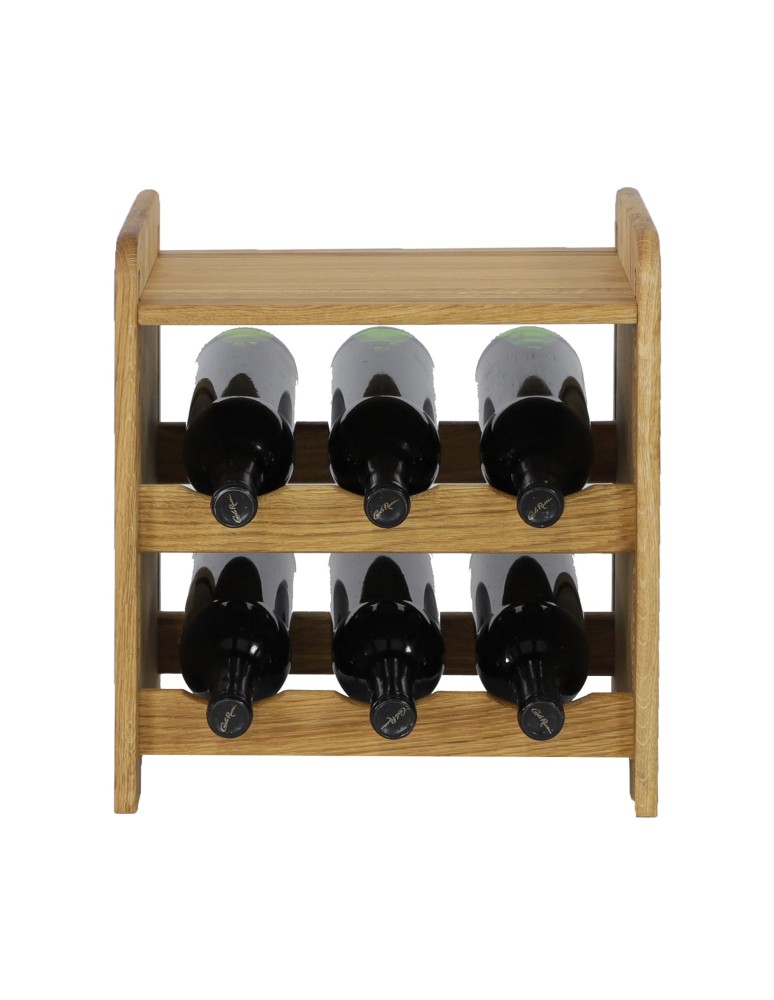 Regały - Dębowy Regał na Wino z Półką RW-22/6 butelek/ Olejowany - product b2b.wamar.biz 4