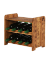 Dębowy Regał na Wino z Półką RW-22/8 butelek/ Opalany Olej