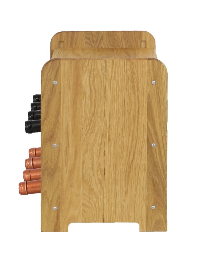 Regały - Dębowy Regał na Wino z Półką RW-22/8 butelek/ Olejowany - product b2b.wamar.biz 2