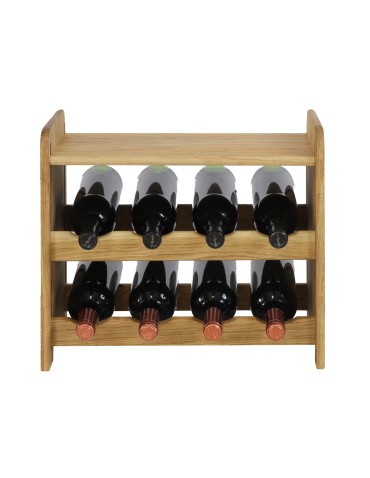 Regały - Dębowy Regał na Wino z Półką RW-22/8 butelek/ Olejowany - product 6