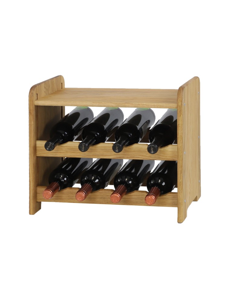 Regały - Dębowy Regał na Wino z Półką RW-22/8 butelek/ Olejowany - product b2b.wamar.biz 7