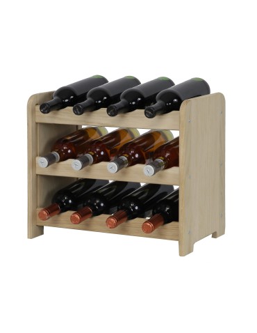 Regały - Dębowy Regał na Wino RW-22/12 butelek/ Naturalny - product 6