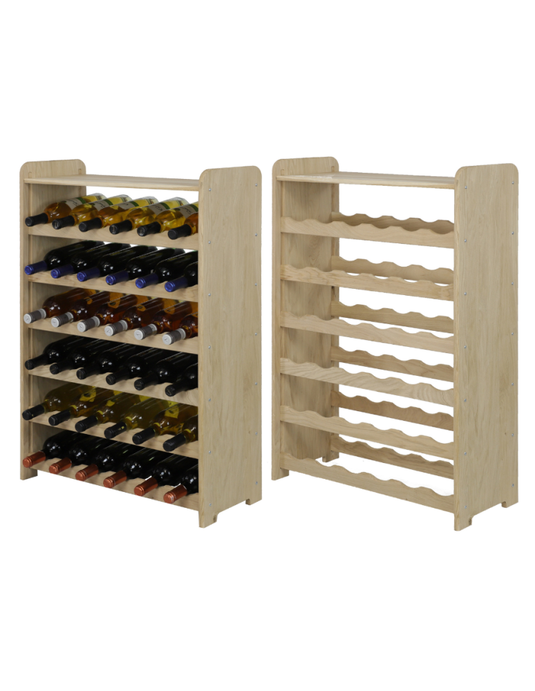 Regały - Dębowy Regał na Wino z Półką RW-22/36 butelek/ Naturalny - product b2b.wamar.biz 1