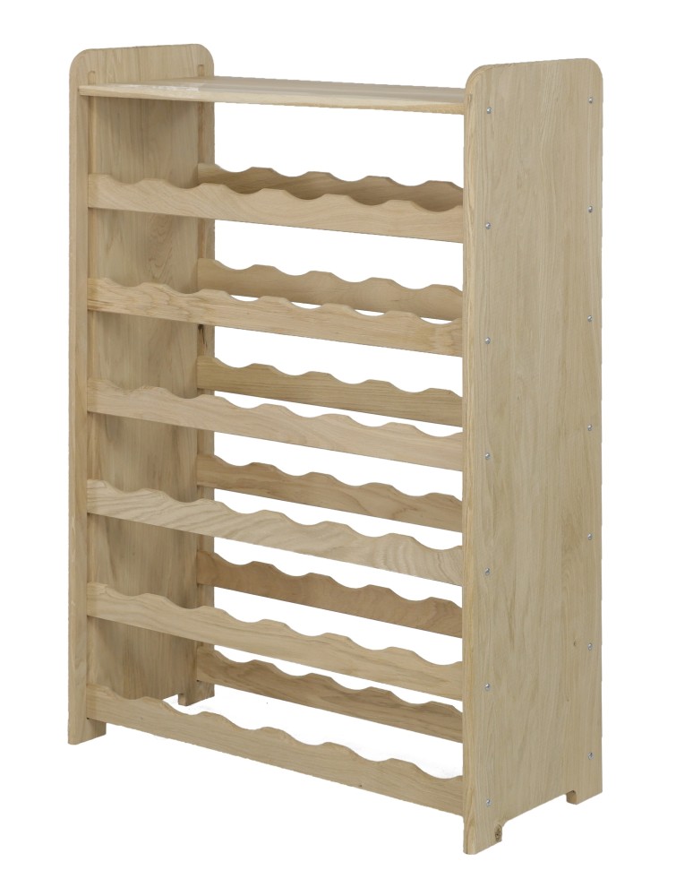 Regały - Dębowy Regał na Wino z Półką RW-22/36 butelek/ Naturalny - product b2b.wamar.biz 4