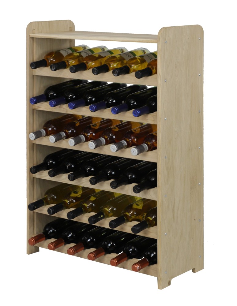 Regały - Dębowy Regał na Wino z Półką RW-22/36 butelek/ Naturalny - product b2b.wamar.biz 5