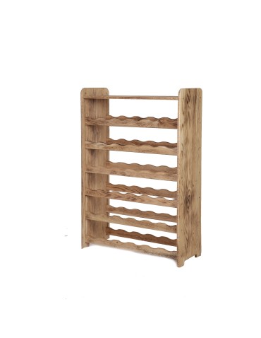 Regały - Dębowy Regał na Wino z Półką RW-22/36 butelek/ Opalany - product 7