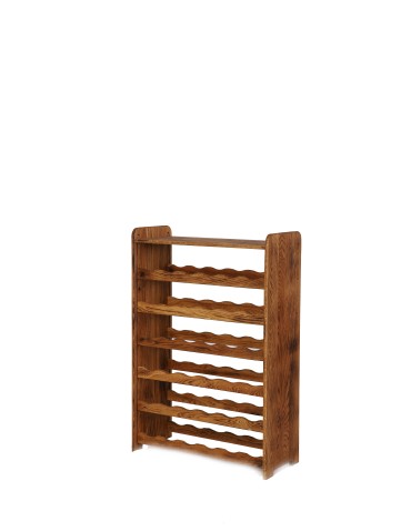Regały - Dębowy Regał na Wino z Półką RW-22/36 butelek/ Opalany Olej - produkt 3