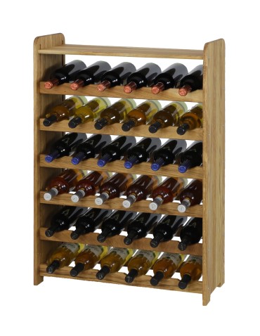 Regały - Dębowy Regał na Wino z Półką RW-22/36 butelek/ Olejowany - product 5