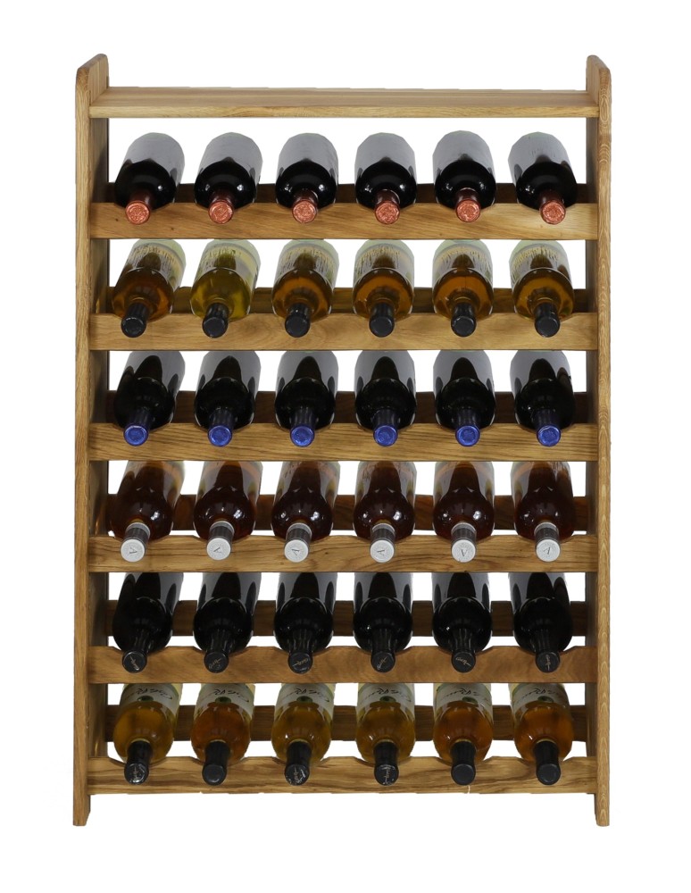 Regały - Dębowy Regał na Wino z Półką RW-22/36 butelek/ Olejowany - product b2b.wamar.biz 6