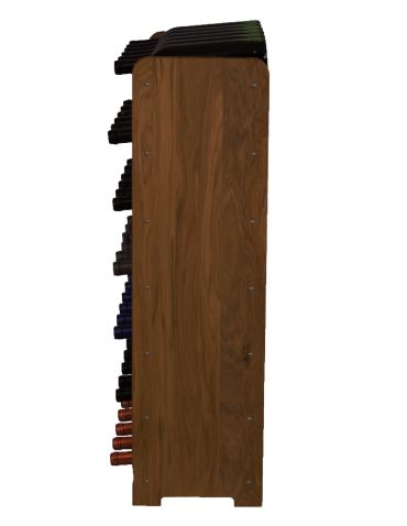 Regały - Dębowy Regał na Wino RW-22/42 butelki/ Opalany Olej - product 3