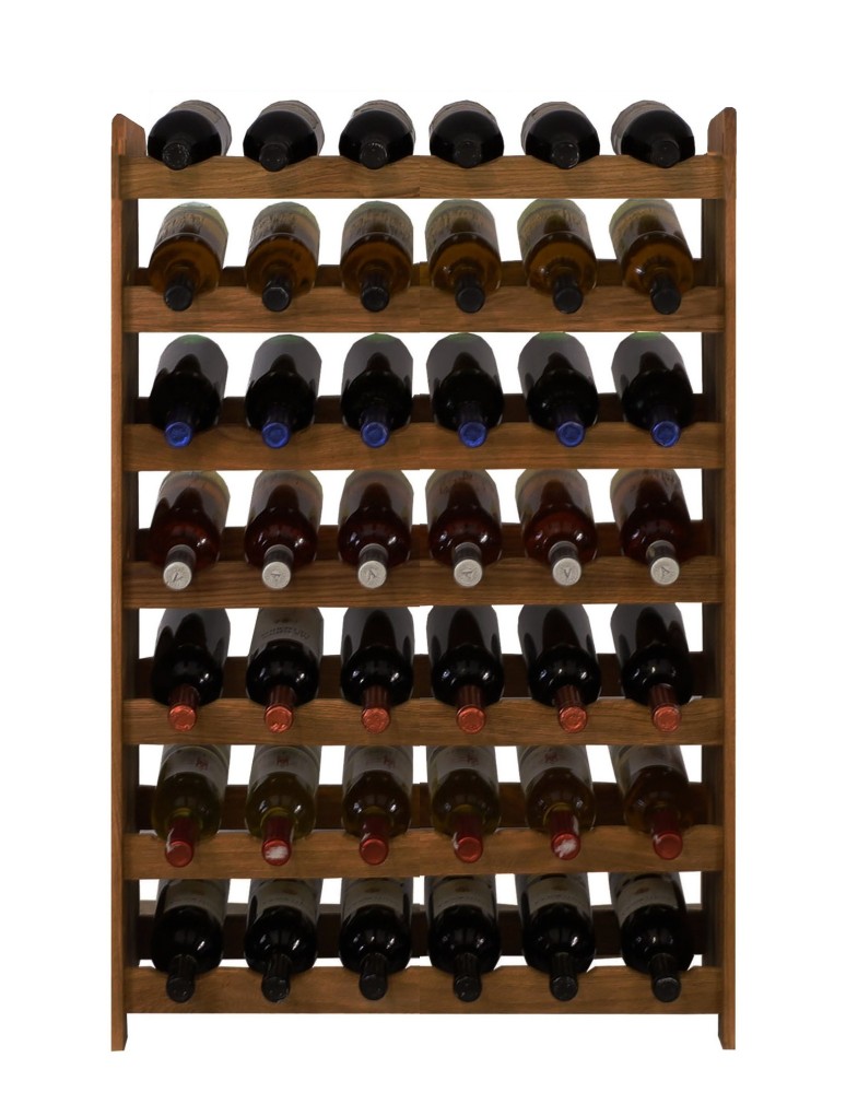 Regały - Dębowy Regał na Wino RW-22/42 butelki/ Opalany Olej - product b2b.wamar.biz 4