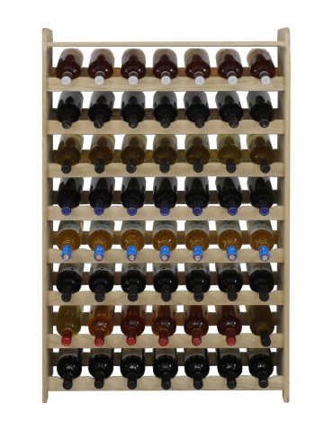 Dębowy Regał na Wino z Półką RW-22/56 butelek/ Naturalny - product 2