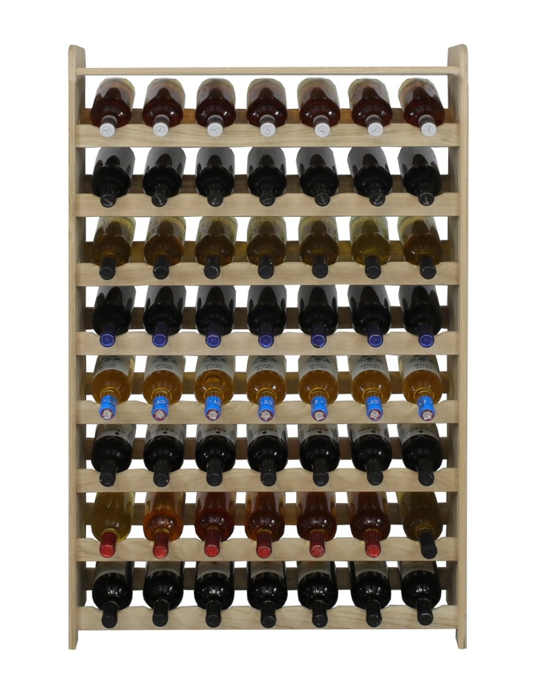 Regały - Dębowy Regał na Wino z Półką RW-22/56 butelek/ Naturalny - product b2b.wamar.biz 2