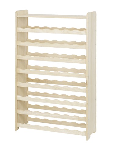 Regały - Dębowy Regał na Wino z Półką RW-22/56 butelek/ Naturalny - product 3