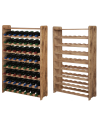 Dębowy Regał na Wino z Półką RW-22/56 butelek/ Opalany