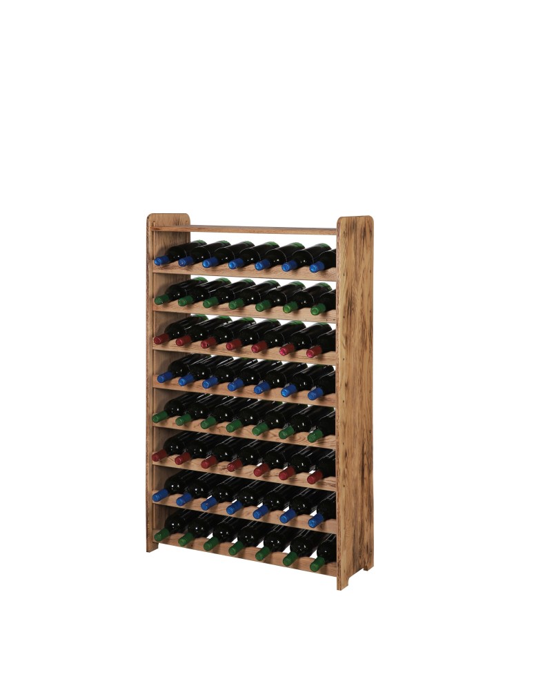 Regały - Dębowy Regał na Wino z Półką RW-22/56 butelek/ Opalany - produkt b2b.wamar.biz 4