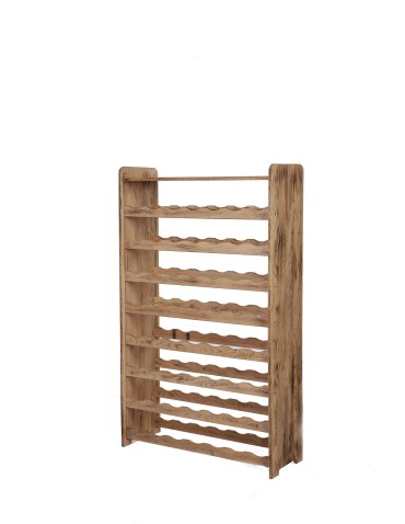 Regały - Dębowy Regał na Wino z Półką RW-22/56 butelek/ Opalany - produkt 7