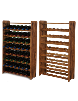 Dębowy Regał na Wino z Półką RW-22/56 butelek/ Opalany Olej