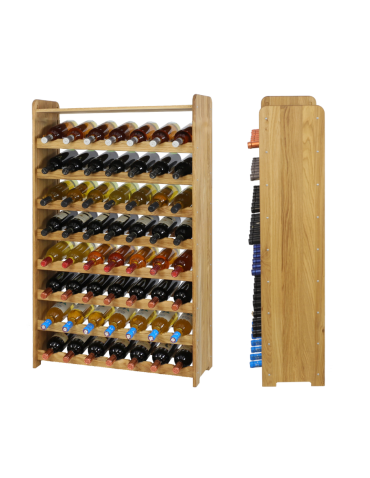 Dębowy Regał na Wino z Półką RW-22/56 butelek/ Olejowany