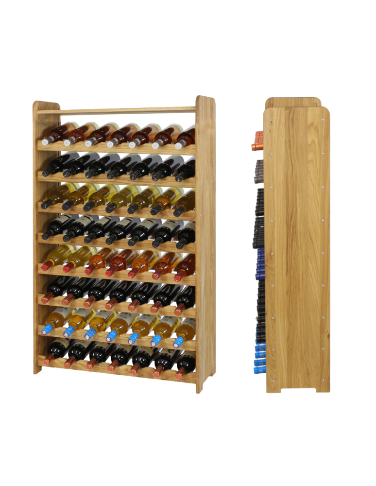 Regały - Dębowy Regał na Wino z Półką RW-22/56 butelek/ Olejowany - produkt b2b.wamar.biz 1